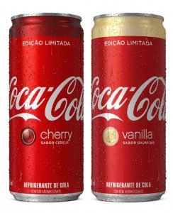 Coca Cola - embalagem sabores Cherry e Vanilla