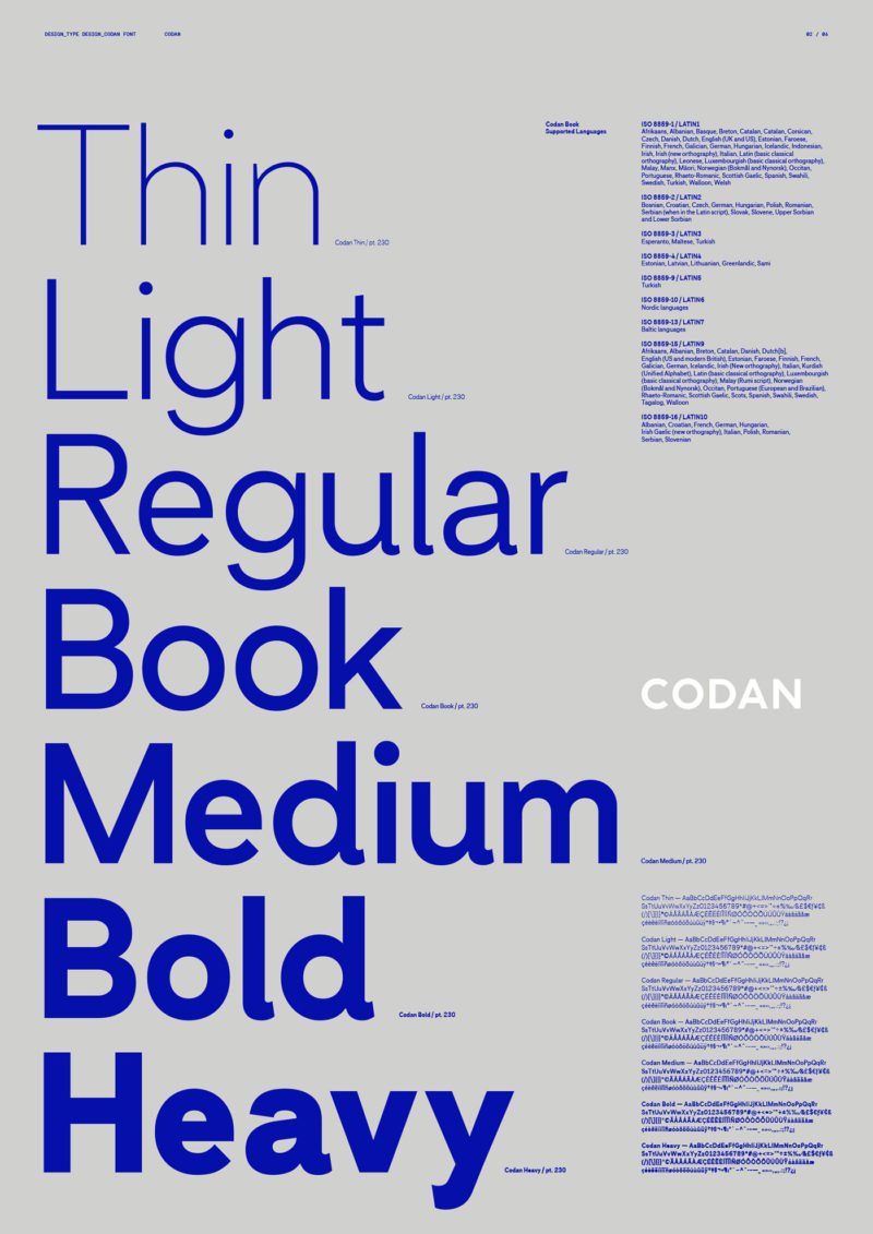 Codan - tipografia exclusiva - Boteco Design