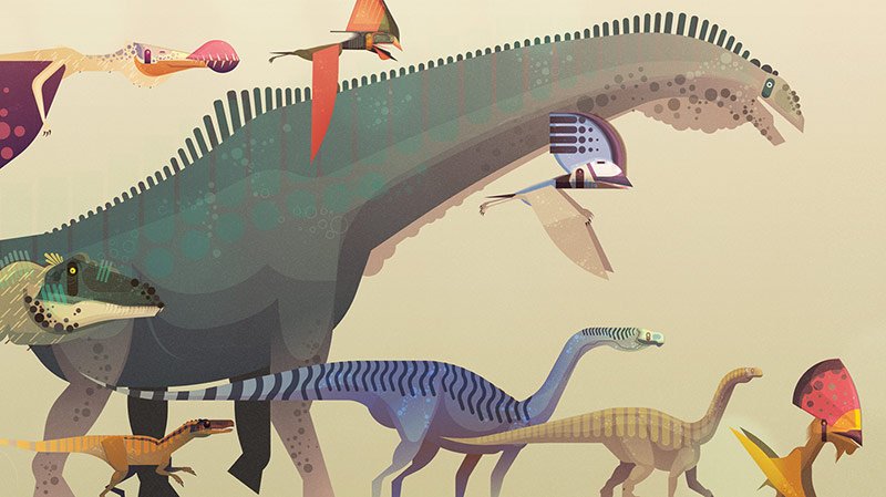 James Gilleard - Lonely Planet - The Dinosaur Atlas - Boteco Design