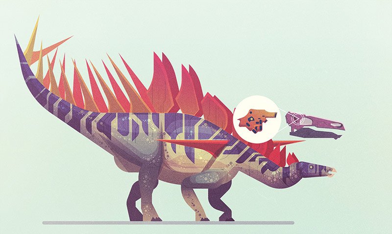James Gilleard - Lonely Planet - The Dinosaur Atlas - Boteco Design