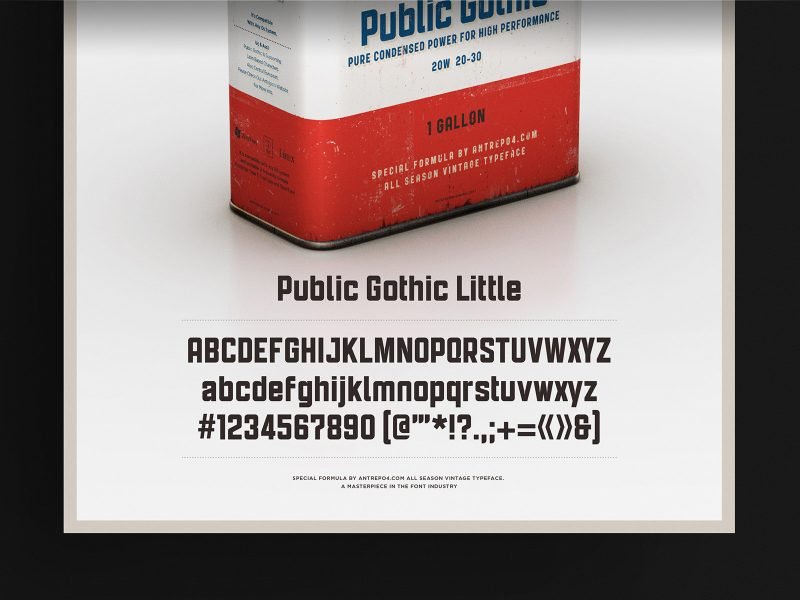 Public Gothic - Família Tipográfica - Boteco Design