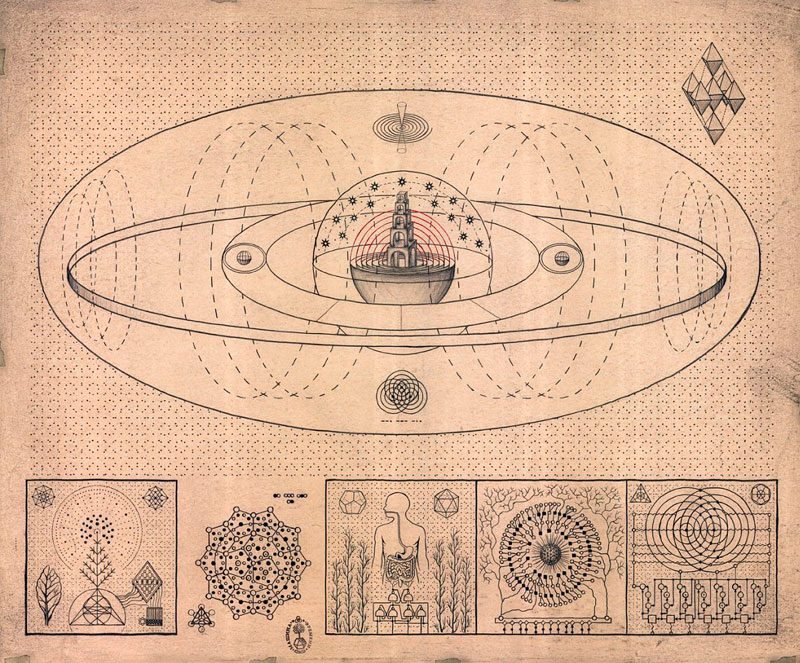 Ilustração geométrica e esotérica de Daniel Martin Diaz 05