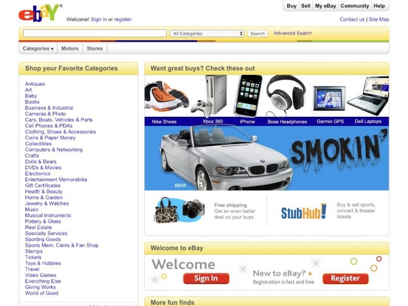 10 year challenge - sites ebay 2009