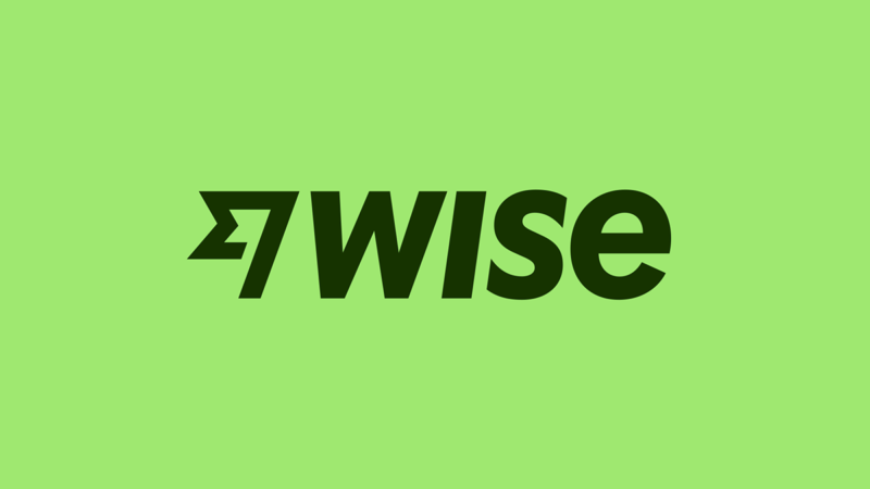 Logo da Wise aplicado em fundo verde limão